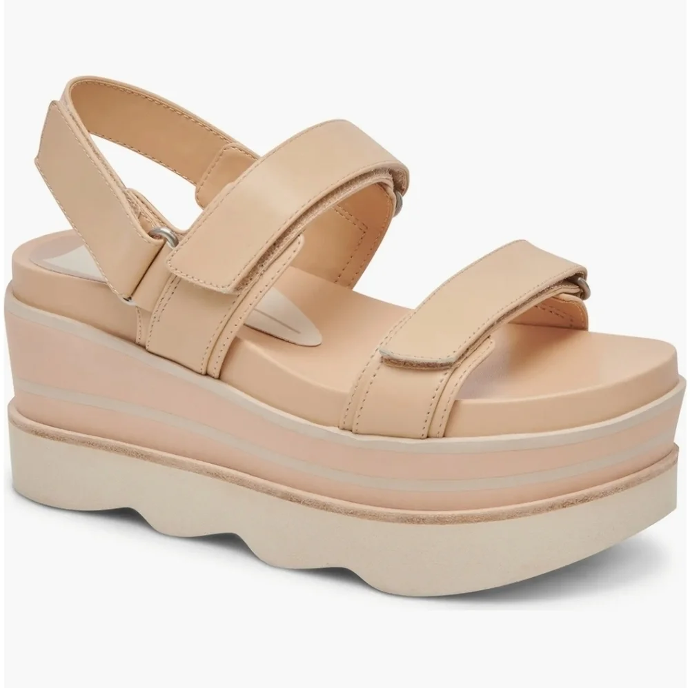 🤎🔹️Dolce Vita 🔹️french Vanilla Izak Platform Wedge Sandal (Women)